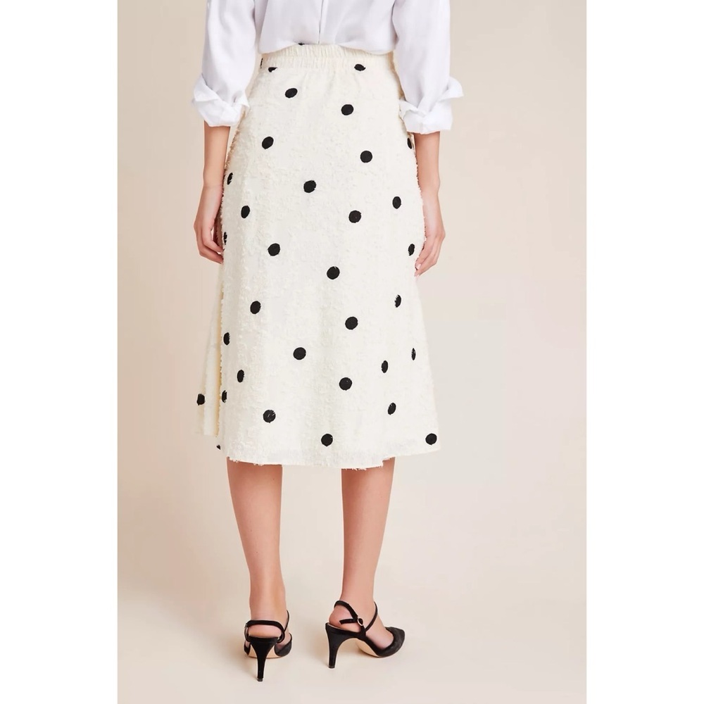 NWT Anthropologie Eri + Ali Andrea Textured Polka Dots Midi Skirt 1X Plus Size​ - Picture 10 of 13
